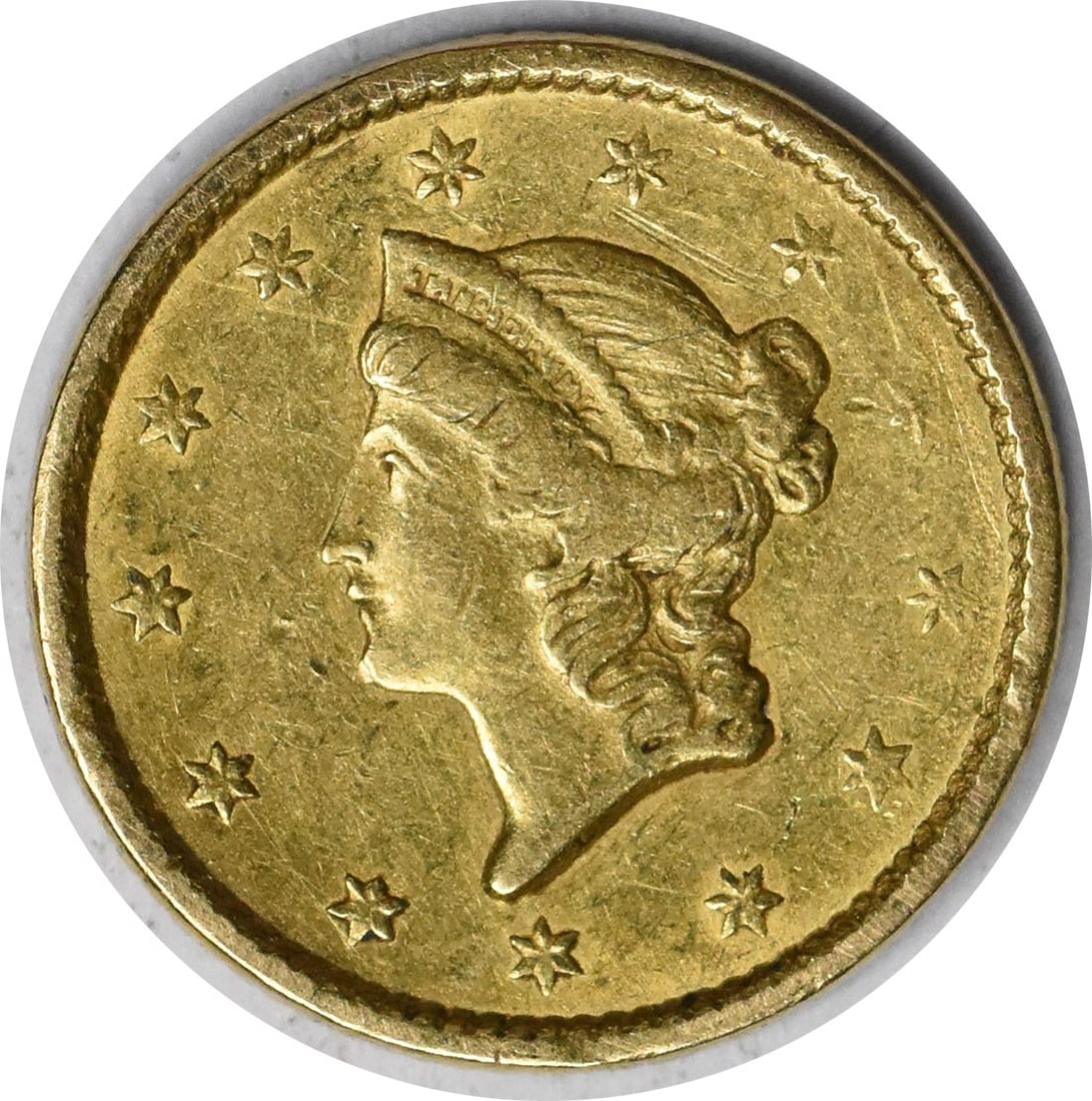 Uncertified 1851 $1 Gold Type 1 EF (1 of 2)