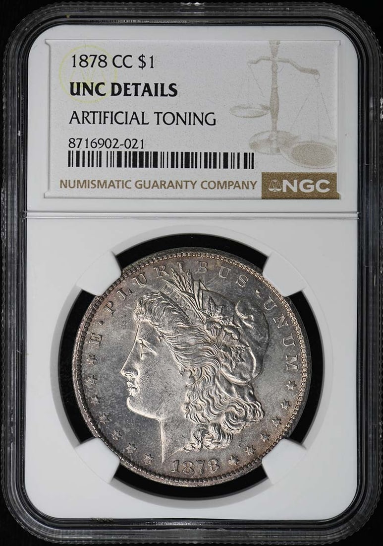 Details 1878-CC Morgan Dollar S$1 NGC UNC: Details 1878-CC Morgan Dollar S$1 NGC UNC This listing features Details 1878-CC Morgan Dollar S$1 NGC UNC. Item specifics are provided below. Item Specifics: Certification: NGC Certification Number: 8