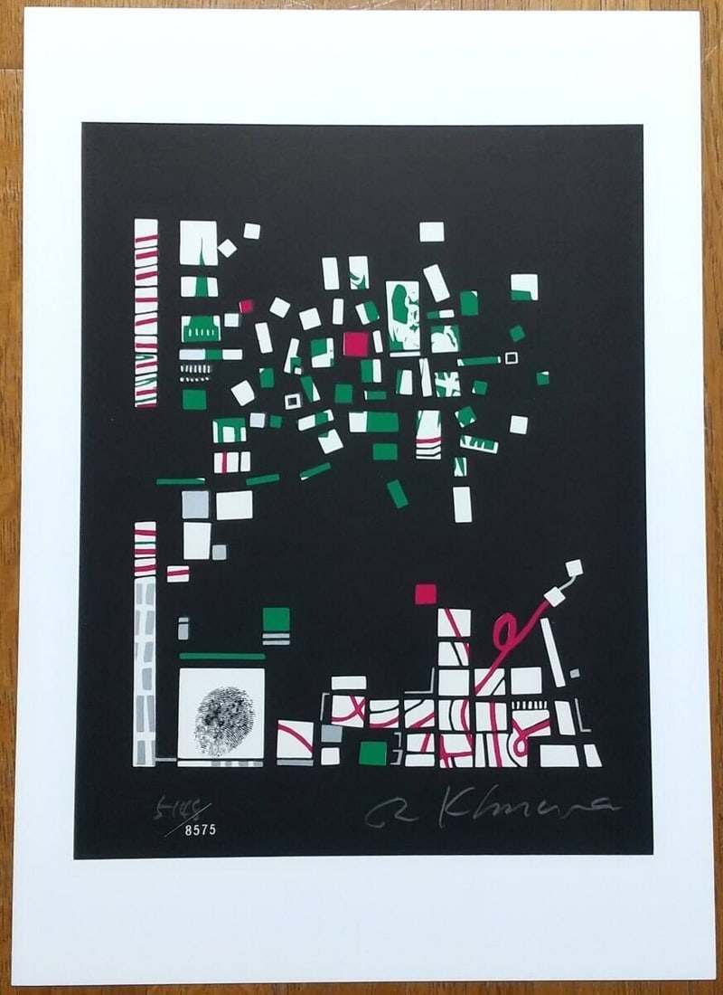 Framed Risaburo Kimura Signed Original Serigraph Screenprint CITY-63 - 3