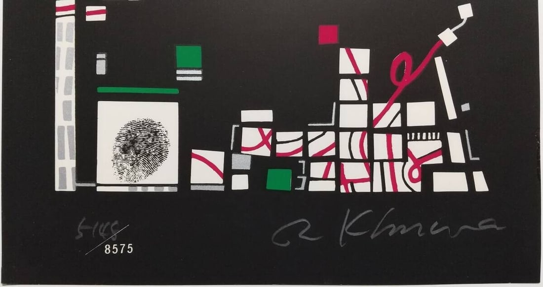 Framed Risaburo Kimura Signed Original Serigraph Screenprint CITY-63 - 5