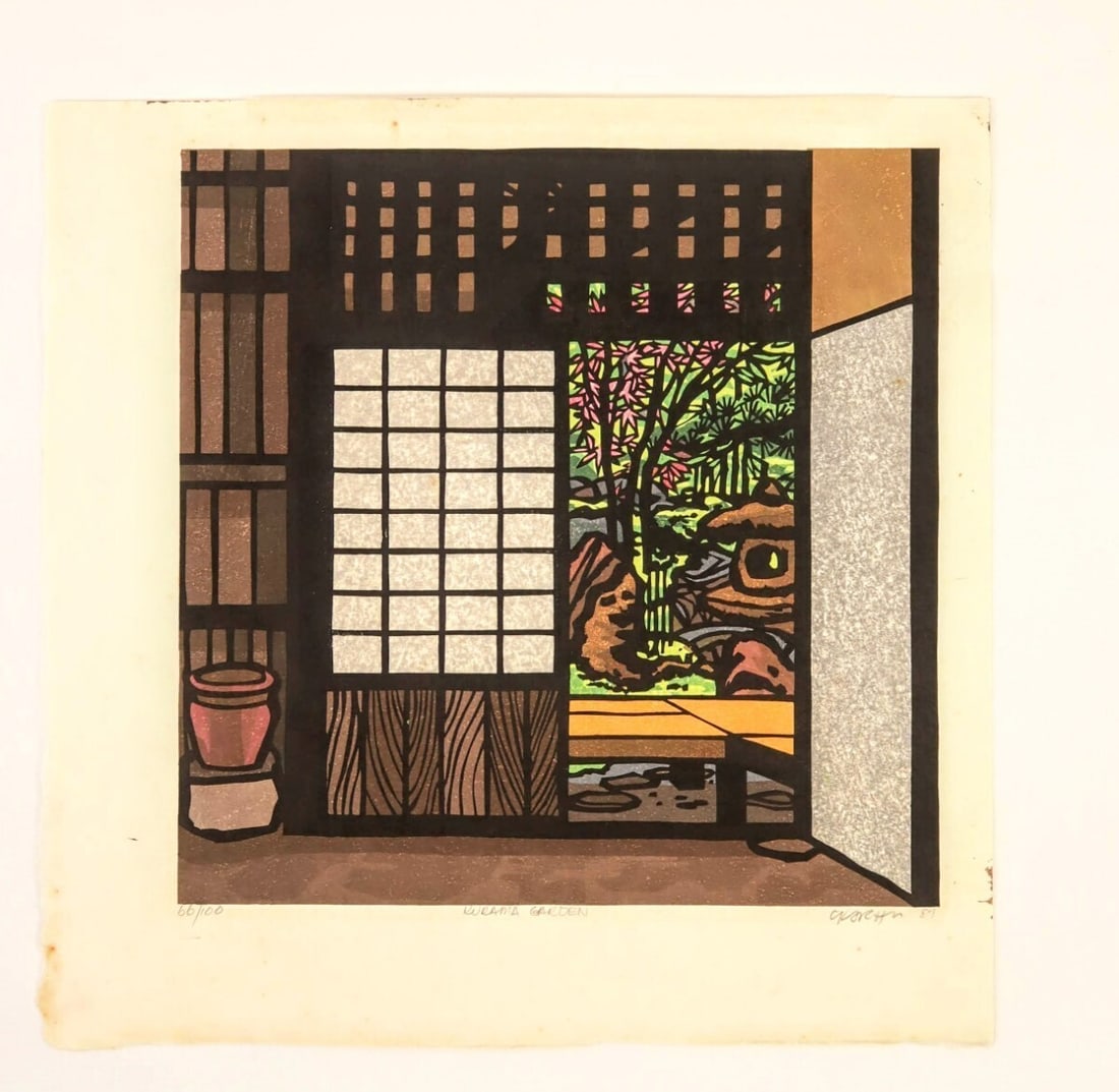 100 CLIFTON KARHU KURAMA GARDEN Woodblock Print 1987 Signed Framed Limited To: 100 CLIFTON KARHU KURAMA GARDEN Woodblock Print 1987 Signed Framed Limited To This listing features 100 CLIFTON KARHU KURAMA GARDEN Woodblock Print 1987 Signed Framed Limited To. Item specifics are pr
