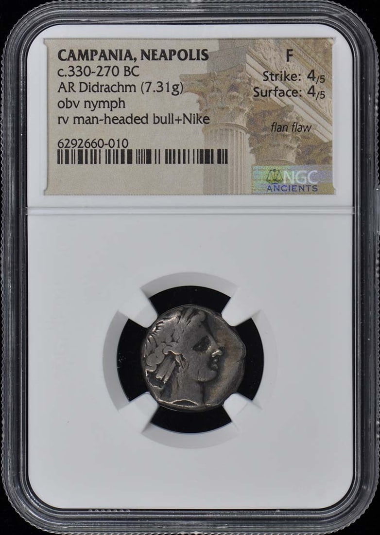 NEAPOLIS AR Didrachm NGC F12 - 4th-3rd Centuries BC CAMPANIA: NEAPOLIS AR Didrachm NGC F12 - 4th-3rd Centuries BC CAMPANIA This listing features NEAPOLIS AR Didrachm NGC F12 - 4th-3rd Centuries BC CAMPANIA. Item specifics are provided below. Item Specifics: Cert