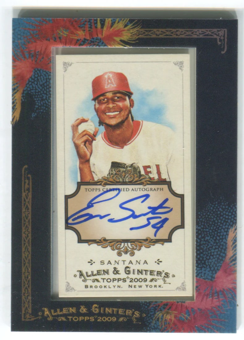 Card 2009 Topps Allen & Ginter Ervin Santana Autographed (1 of 2)