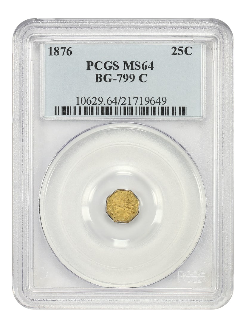 California Fractional Gold - Cal. Fractional: 1876 25C PCGS MS64 (BG-799C): California Fractional Gold - Cal. Fractional: 1876 25C PCGS MS64 (BG-799C) This listing features California Fractional Gold - Cal. Fractional: 1876 25C PCGS MS64 (BG-799C). Item specifics are provided