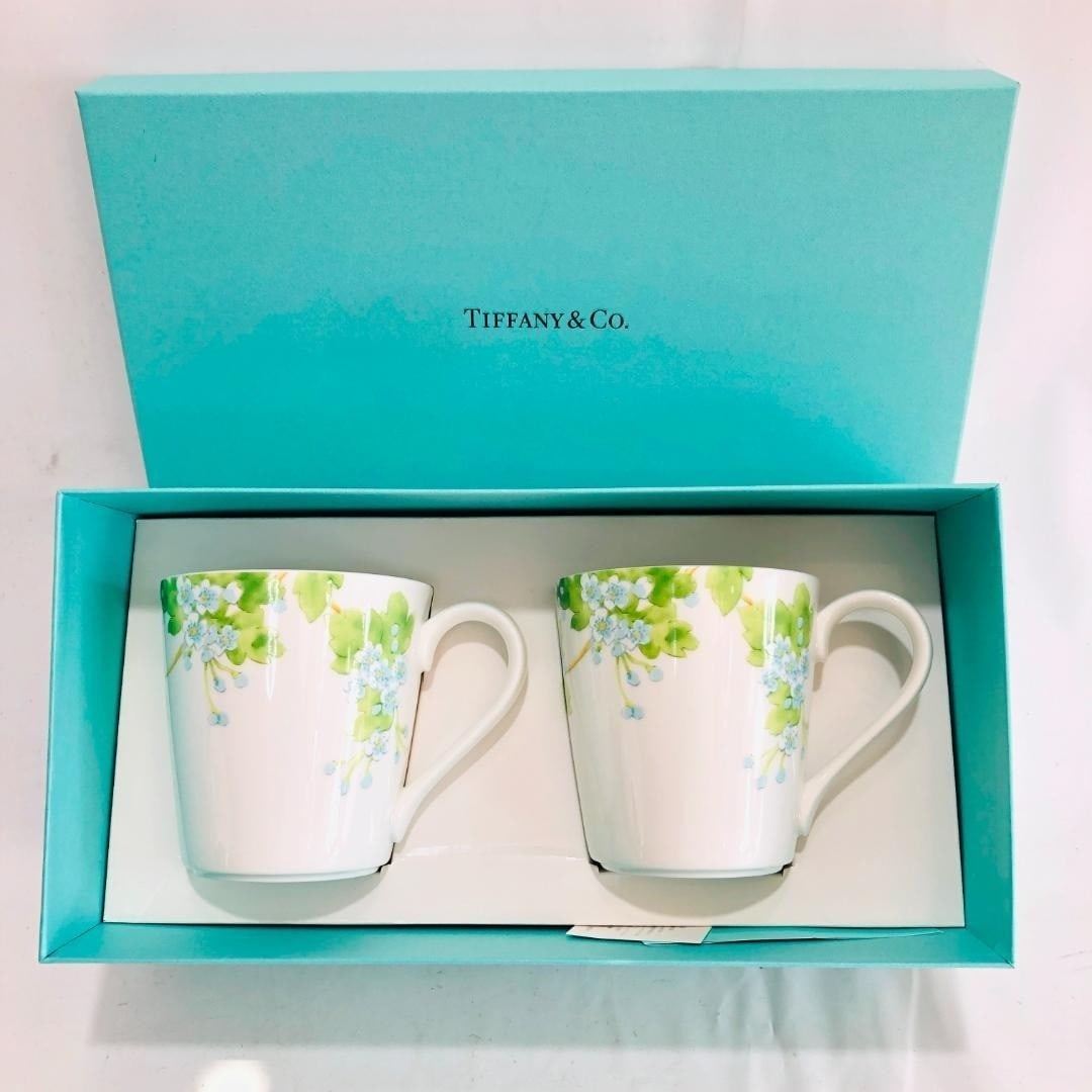 Unused Tiffany Pair Mugs Floral Pattern Set of 2 Porcelain Cups with Box: Unused Tiffany Pair Mugs Floral Pattern Set of 2 Porcelain Cups with Box This listing features Unused Tiffany Pair Mugs Floral Pattern Set of 2 Porcelain Cups with Box. Item specifics are provided bel