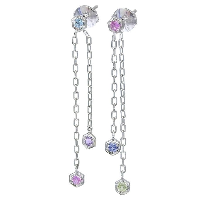 Earrings Piaget Magic Garden Multicolor Gemstone 18k White Gold Dangle Drop: Earrings Piaget Magic Garden Multicolor Gemstone 18k White Gold Dangle Drop This listing features Earrings Piaget Magic Garden Multicolor Gemstone 18k White Gold Dangle Drop. Item specifics are provid