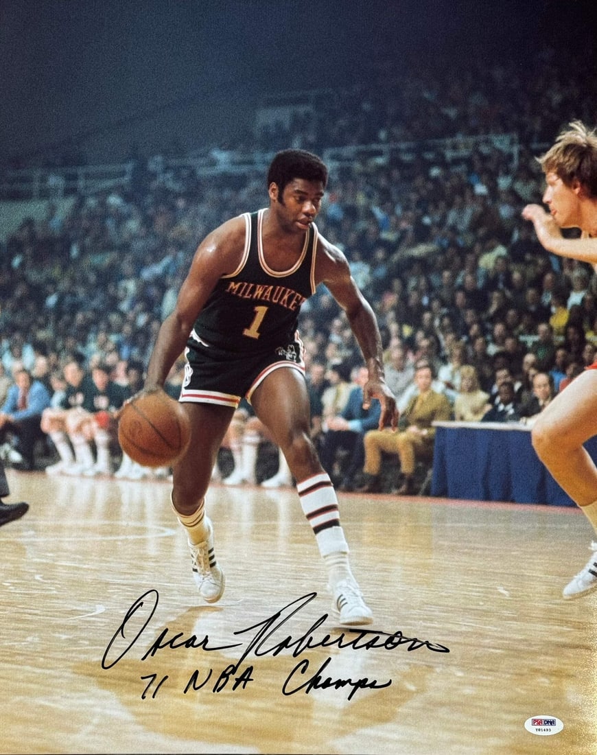 (PSA) Oscar Robertson Autographed 16x20 Basketball Photo: (PSA) Oscar Robertson Autographed 16x20 Basketball Photo This listing features (PSA) Oscar Robertson Autographed 16x20 Basketball Photo. Item specifics are provided below. Item Specifics: Brand: Profe