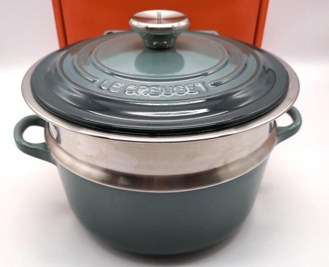 Cookware Le Creuset Ocean 20 Steamer Limited Edition Cast Iron Pot with Lid Rare (1 of 11)