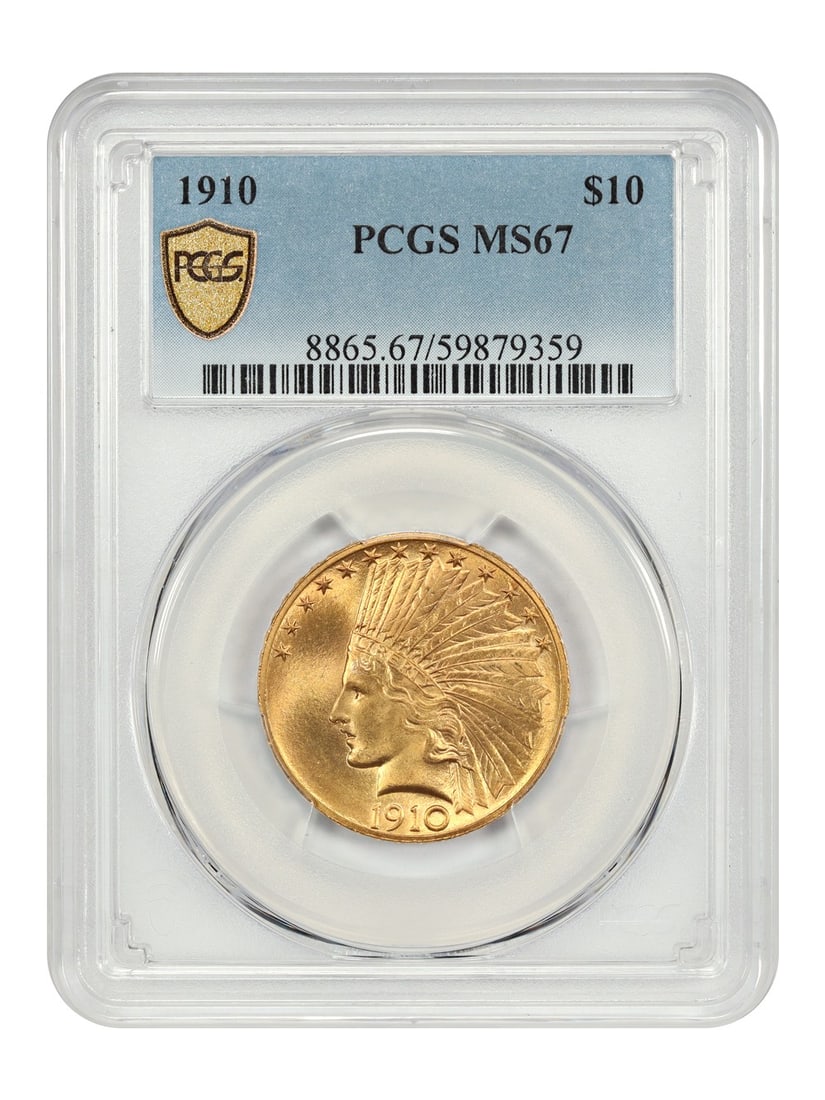 Incredible Gem! - 1910 $10 PCGS MS67 - Indian $10 (1 of 4)