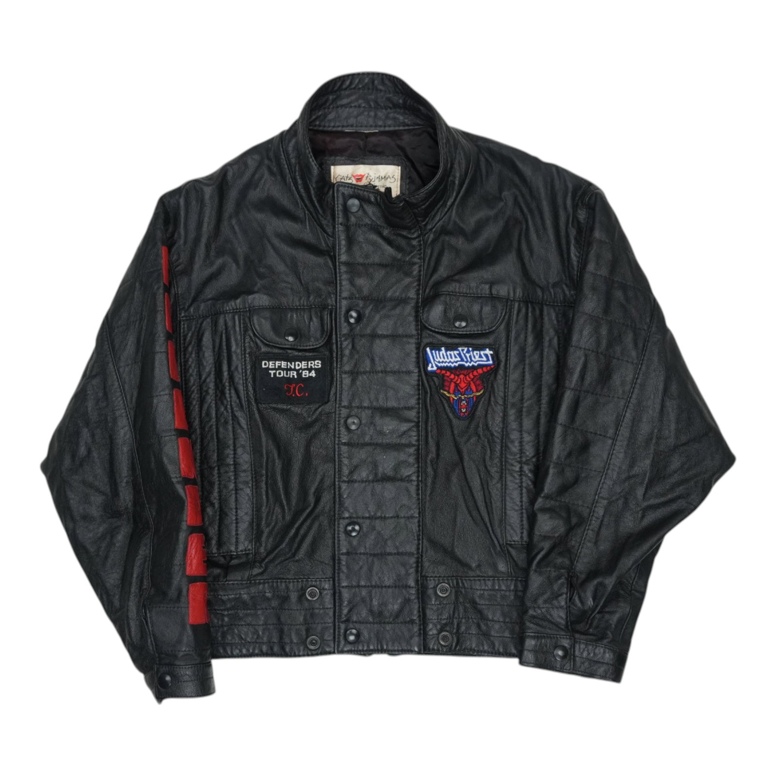 Jacket 1984 Judas Priest Defenders Tour Crew Leather: Jacket 1984 Judas Priest Defenders Tour Crew Leather This listing features Jacket 1984 Judas Priest Defenders Tour Crew Leather. Item specifics are provided below. Item Specifics: Size: No Tag Tag Siz