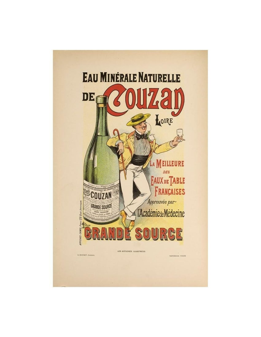 1896 Original Vintage Poster Eau Minerale By Guillaume For Affiches Illustrees (1 of 1)