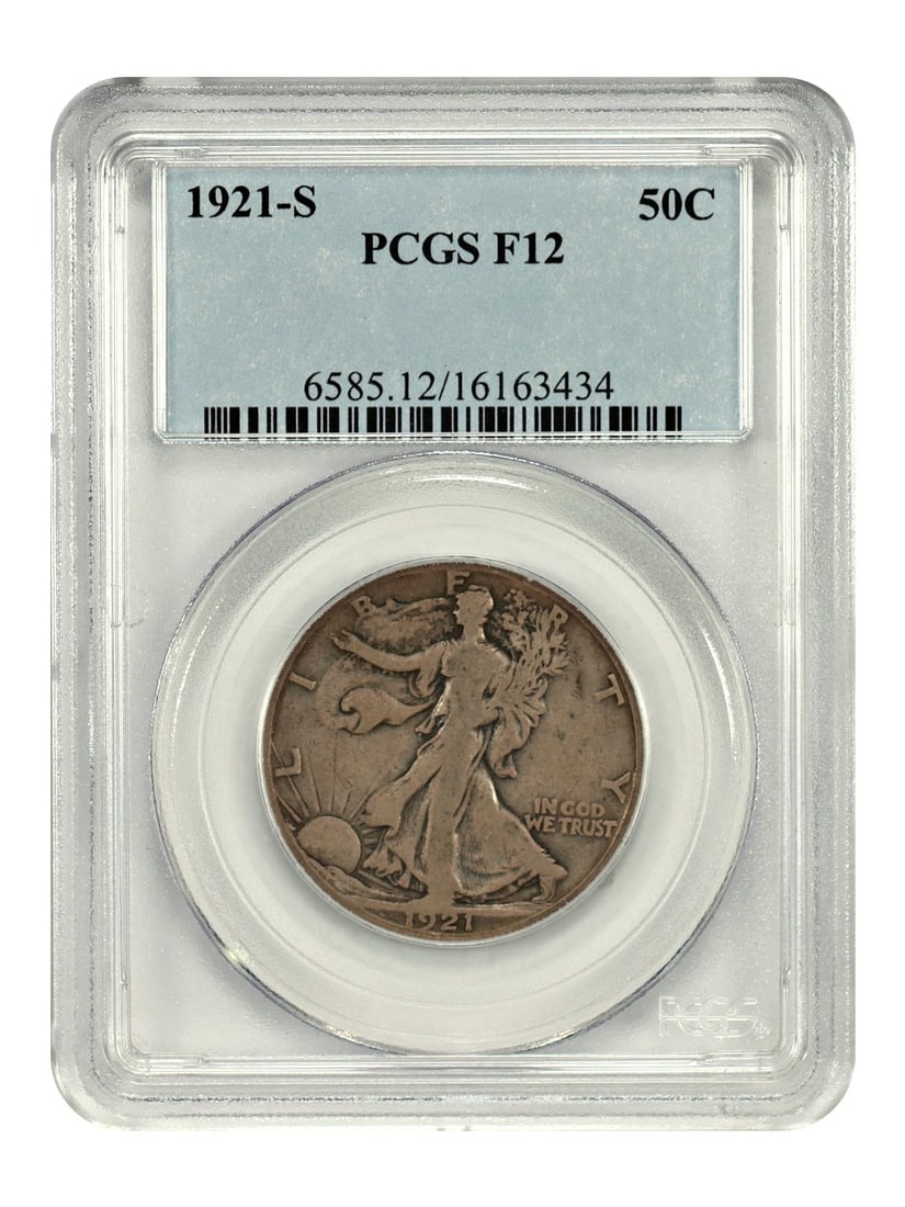 Key Date - 1921-S 50C PCGS Fine 12 - Walking Liberty Half Dollar: Key Date - 1921-S 50C PCGS Fine 12 - Walking Liberty Half Dollar This listing features Key Date - 1921-S 50C PCGS Fine 12 - Walking Liberty Half Dollar. Item specifics are provided below. Item Specifi