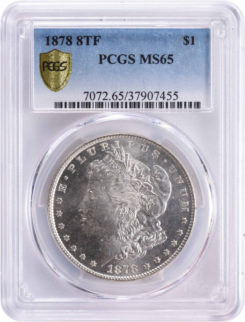 PCGS 1878 Morgan Silver Dollar 8TF MS65: PCGS 1878 Morgan Silver Dollar 8TF MS65 This listing features PCGS 1878 Morgan Silver Dollar 8TF MS65. Item specifics are provided below. Item Specifics: Country Of Origin: United States Certification