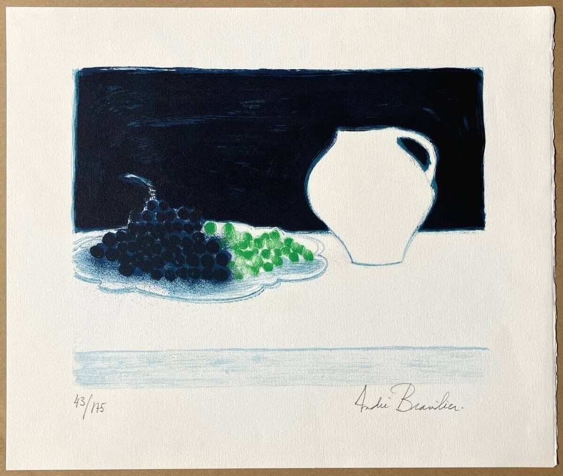 Rare Andre Brasilier Lithograph Print Signed Limited Ed 175 Still Life Art (1 of 5)