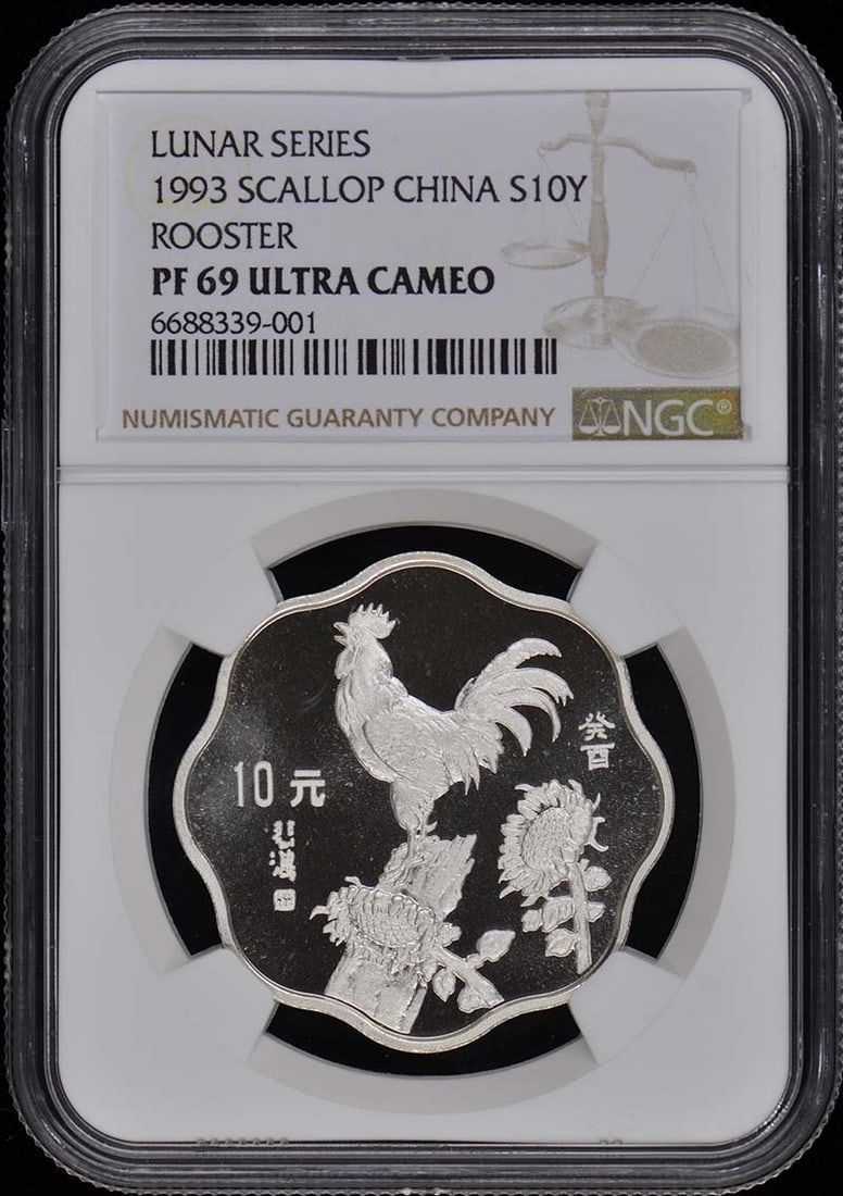 PR69DCAM 1993 SCALLOP CHINA ROOSTER S10Y NGC: PR69DCAM 1993 SCALLOP CHINA ROOSTER S10Y NGC This listing features PR69DCAM 1993 SCALLOP CHINA ROOSTER S10Y NGC. Item specifics are provided below. Item Specifics: Circulated/Uncirculated: Uncirculate