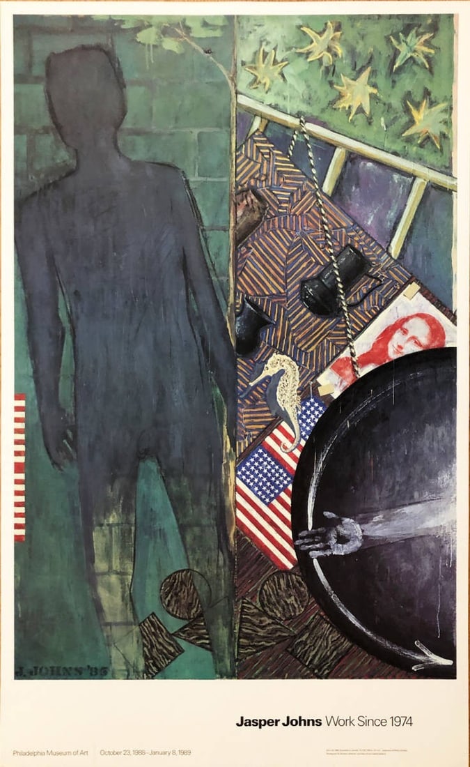 Beautiful Jasper Johns 1988 Philadelphia Museum of Art Exhibition Poster (1 of 2)