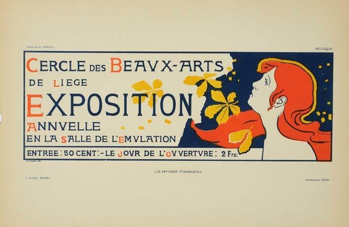1897 Original Vintage Postercercle Beaux Arts By Donnay For Affiches Etrangeres (1 of 1)