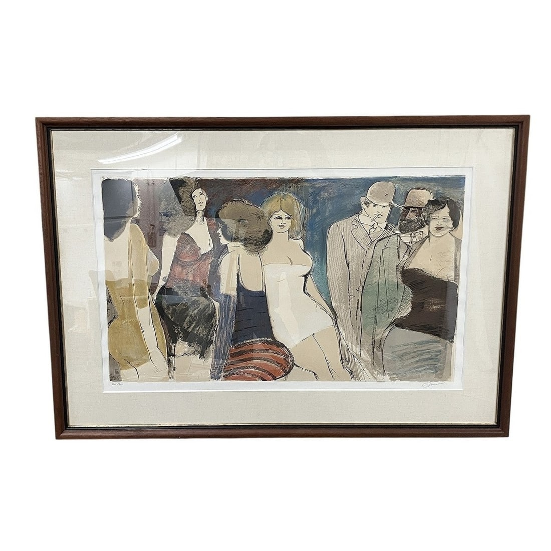 Collectible David Schneuer Group Lithograph Signed ED 164/ 300 Framed With Box: Collectible David Schneuer Group Lithograph Signed ED 164/ 300 Framed With Box This listing features Collectible David Schneuer Group Lithograph Signed ED 164/ 300 Framed With Box. Item specifics are