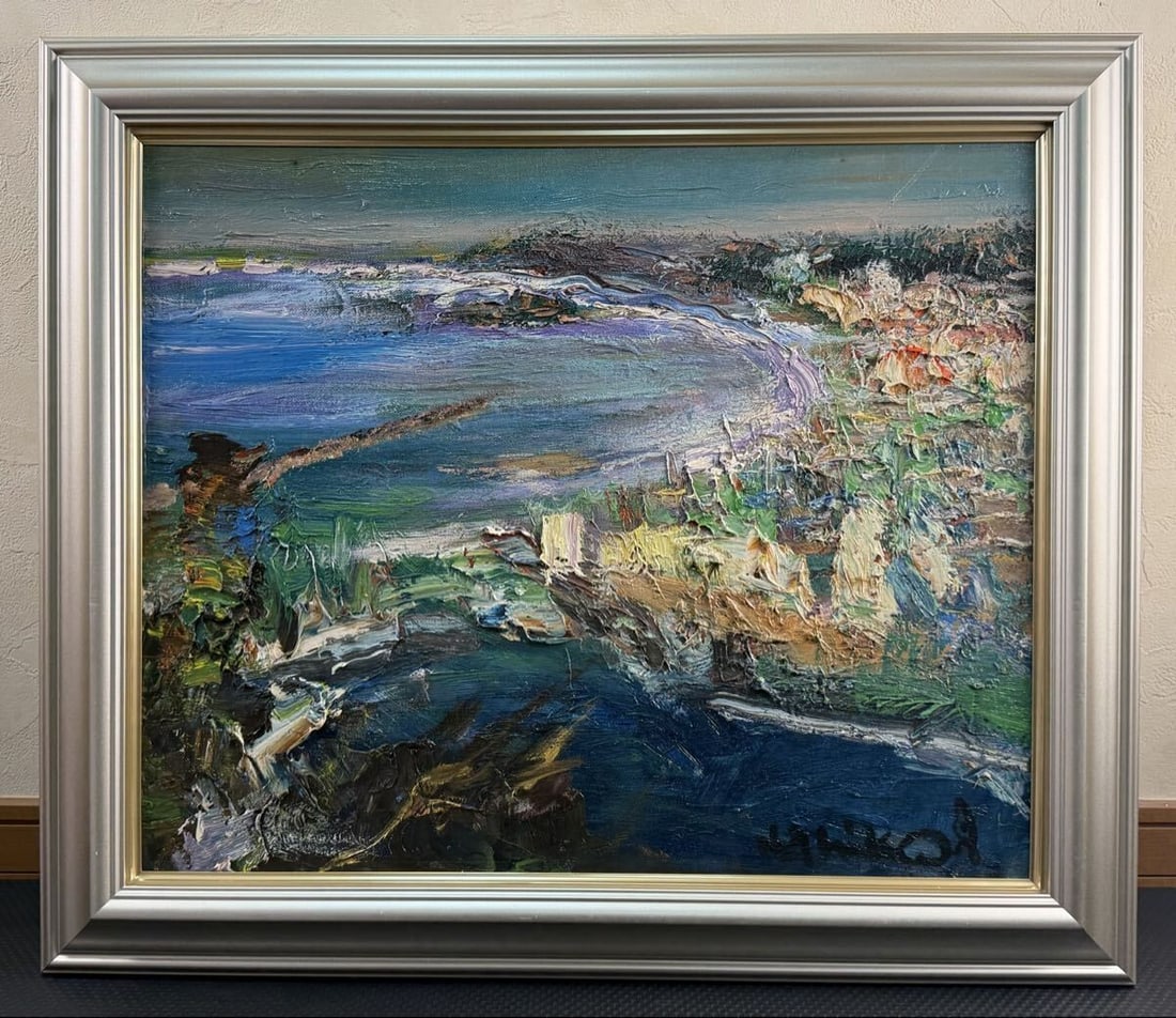 Framed Tsukigata Nahiko Oil Painting Tokiwa Sea 1994 F12 Signed COA Japan: Framed Tsukigata Nahiko Oil Painting Tokiwa Sea 1994 F12 Signed COA Japan This listing features Framed Tsukigata Nahiko Oil Painting Tokiwa Sea 1994 F12 Signed COA Japan. Item specifics are provided b