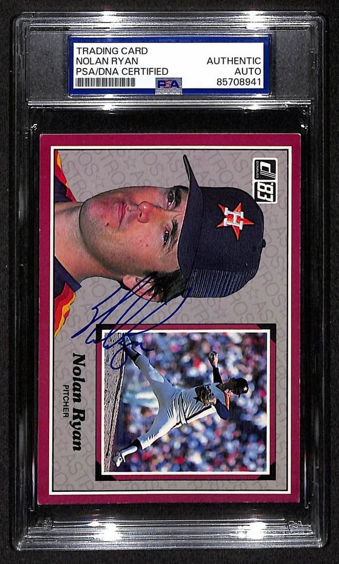 BA204275 Nolan Ryan HOF Astros Auto 1983 Donruss Action All-Stars Card PSA/ DNA (1 of 1)