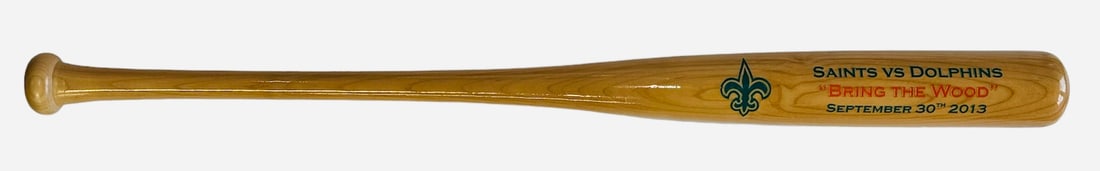 Issue New Orleans Saints vs Miami Dolphins Bring The Wood Bat Sept 30 2013 Team: Issue New Orleans Saints vs Miami Dolphins Bring The Wood Bat Sept 30 2013 Team This listing features Issue New Orleans Saints vs Miami Dolphins Bring The Wood Bat Sept 30 2013 Team. Item specifics ar