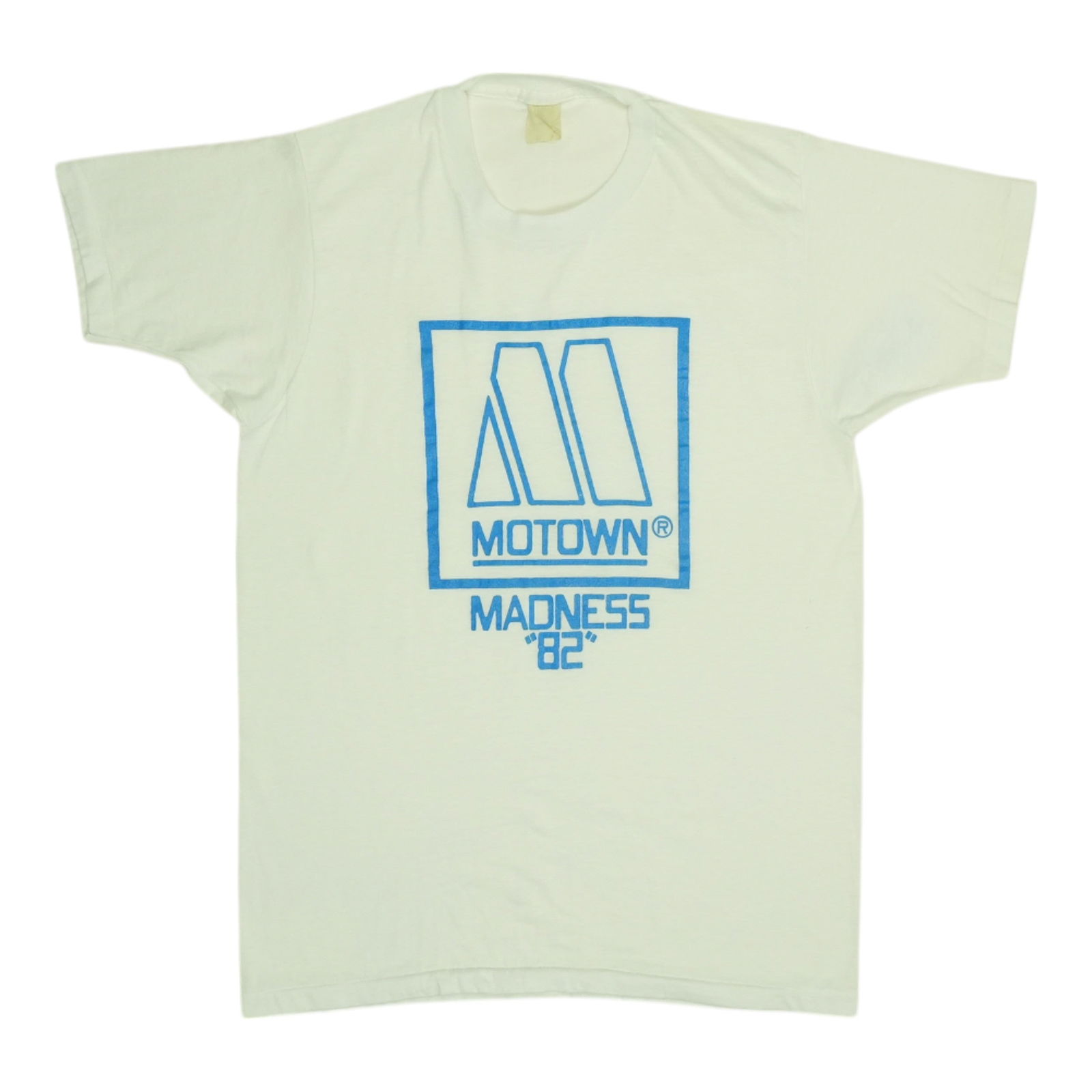 Shirt 1982 Motown Madness: Shirt 1982 Motown Madness This listing features Shirt 1982 Motown Madness. Item specifics are provided below. Item Specifics: Size: Unreadable Tag Size: Unreadable Material: 50/50 Poly/Cotton Color: W