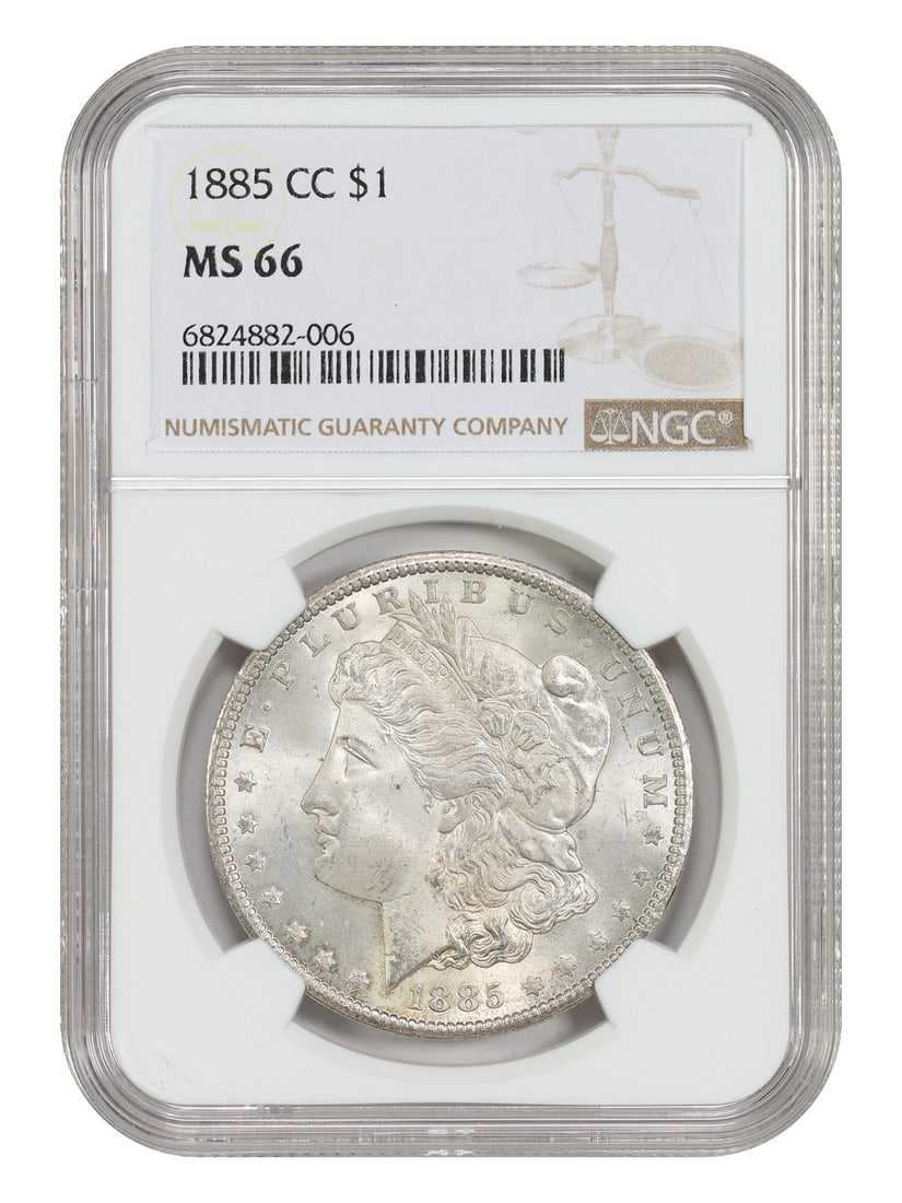 Morgan Dollar - 1885-CC $1 NGC MS66: Morgan Dollar - 1885-CC $1 NGC MS66 This listing features Morgan Dollar - 1885-CC $1 NGC MS66. Item specifics are provided below. Item Specifics: Certification: NGC Certification Number: 6824882006 Ci