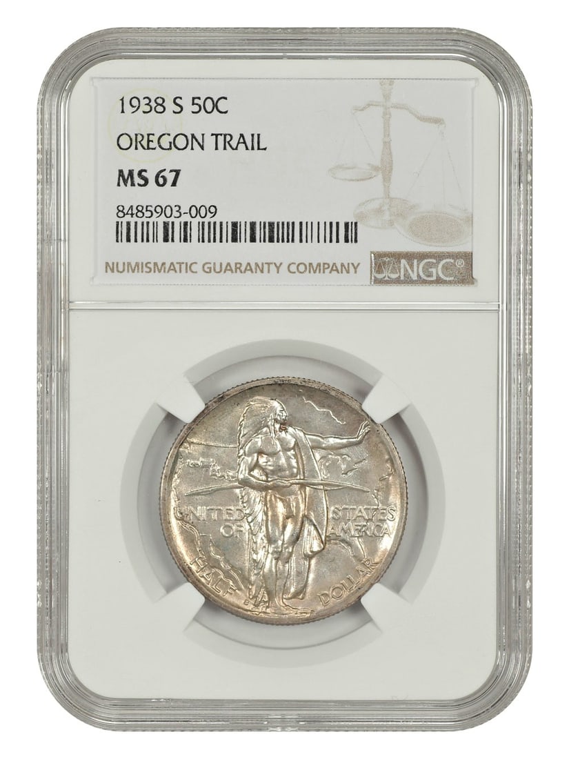 Low Mintage Issue - 1938-S 50C Oregon NGC MS67 - Classic Silver Commemorative: Low Mintage Issue - 1938-S 50C Oregon NGC MS67 - Classic Silver Commemorative This listing features Low Mintage Issue - 1938-S 50C Oregon NGC MS67 - Classic Silver Commemorative. Item specifics are pr