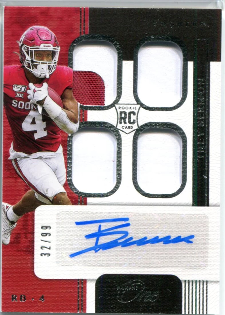99 Trey Sermon 2021 Panini One Quad Relic/ Autographed Card #32/: 99 Trey Sermon 2021 Panini One Quad Relic/ Autographed Card #32/ This listing features 99 Trey Sermon 2021 Panini One Quad Relic/ Autographed Card #32/. Item specifics are provided below. Item Specifi