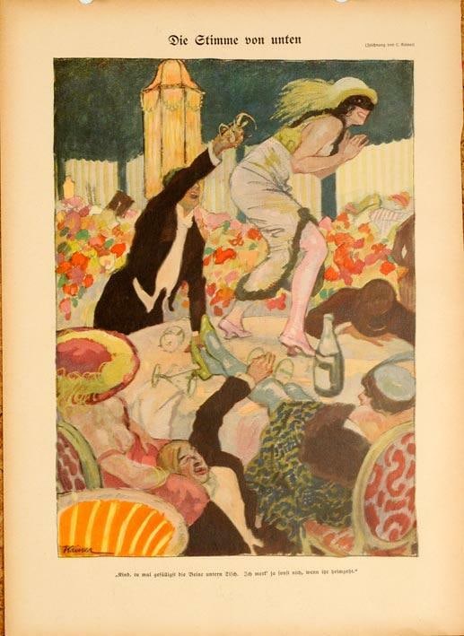 Original Simplicissimus 1913 By Kainer Die Stimme Von Unten On Linen (1 of 1)