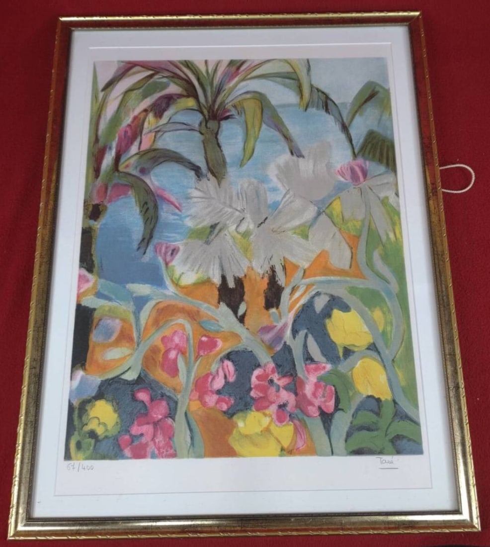 "Flower" Georgette TAVE Hand-Signed Serigraph ED99 Framed Silkscreen: "Flower" Georgette TAVE Hand-Signed Serigraph ED99 Framed Silkscreen This listing features "Flower" Georgette TAVE Hand-Signed Serigraph ED99 Framed Silkscreen. Item specifics are provided below. Item