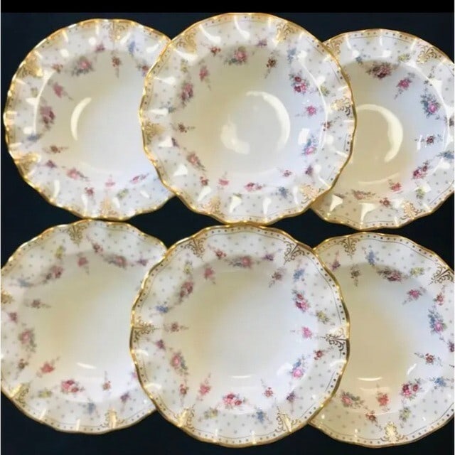 China ROYAL CROWN DERBY Antoinette Deep Plates Set of 6 Hand Painted Bone: China ROYAL CROWN DERBY Antoinette Deep Plates Set of 6 Hand Painted Bone This listing features China ROYAL CROWN DERBY Antoinette Deep Plates Set of 6 Hand Painted Bone. Item specifics are provided b
