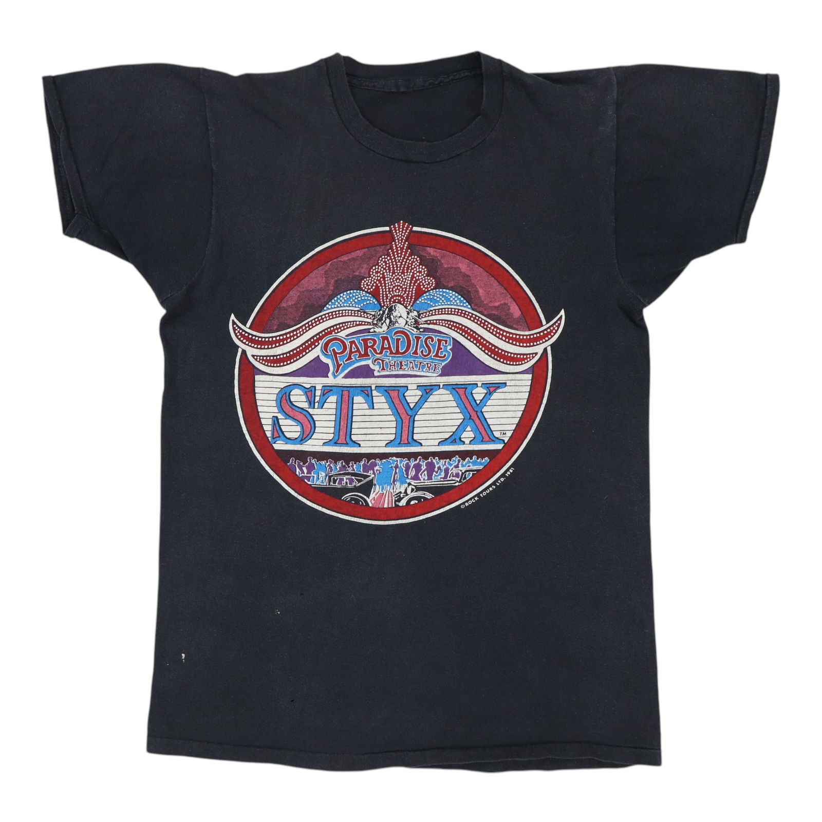 Shirt 1981 Styx Paradise Theatre: Shirt 1981 Styx Paradise Theatre This listing features Shirt 1981 Styx Paradise Theatre. Item specifics are provided below. Item Specifics: Size: No Tag Tag Size: No Tag Material: 100% Cotton Color: B