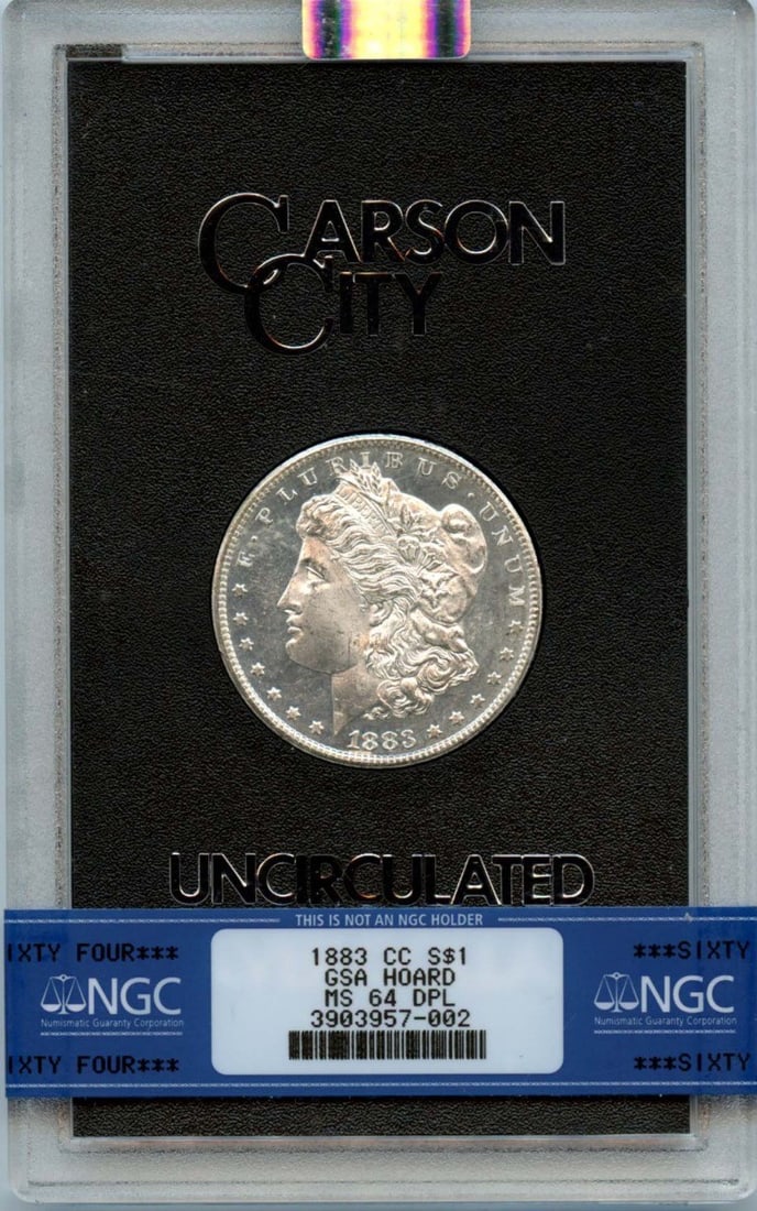 MS64DPL 1883-CC Morgan Dollar GSA HOARD S$1 NGC: MS64DPL 1883-CC Morgan Dollar GSA HOARD S$1 NGC This listing features MS64DPL 1883-CC Morgan Dollar GSA HOARD S$1 NGC. Item specifics are provided below. Item Specifics: Certification: NGC Certificati