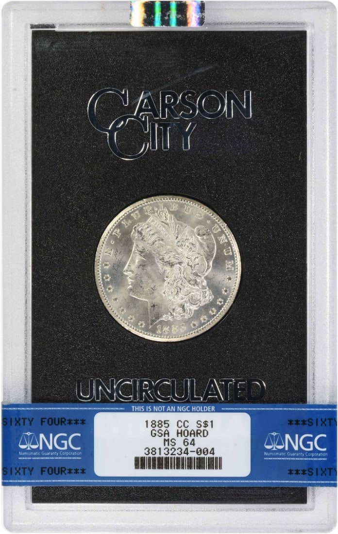 Holder 1885-CC Morgan Silver Dollar MS64 NGC GSA: Holder 1885-CC Morgan Silver Dollar MS64 NGC GSA This listing features Holder 1885-CC Morgan Silver Dollar MS64 NGC GSA. Item specifics are provided below. Item Specifics: Country Of Origin: United St