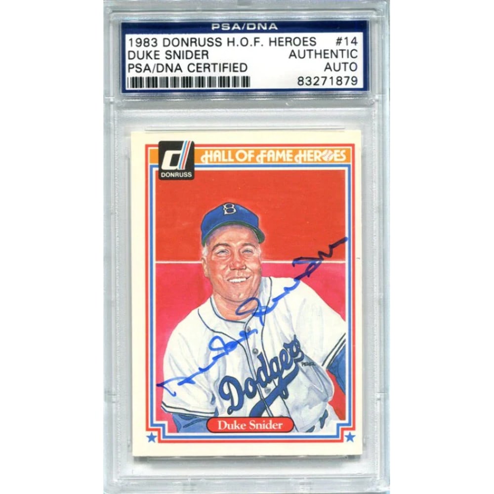 Card Duke Snider Autographed 1983 Donruss (1 of 2)