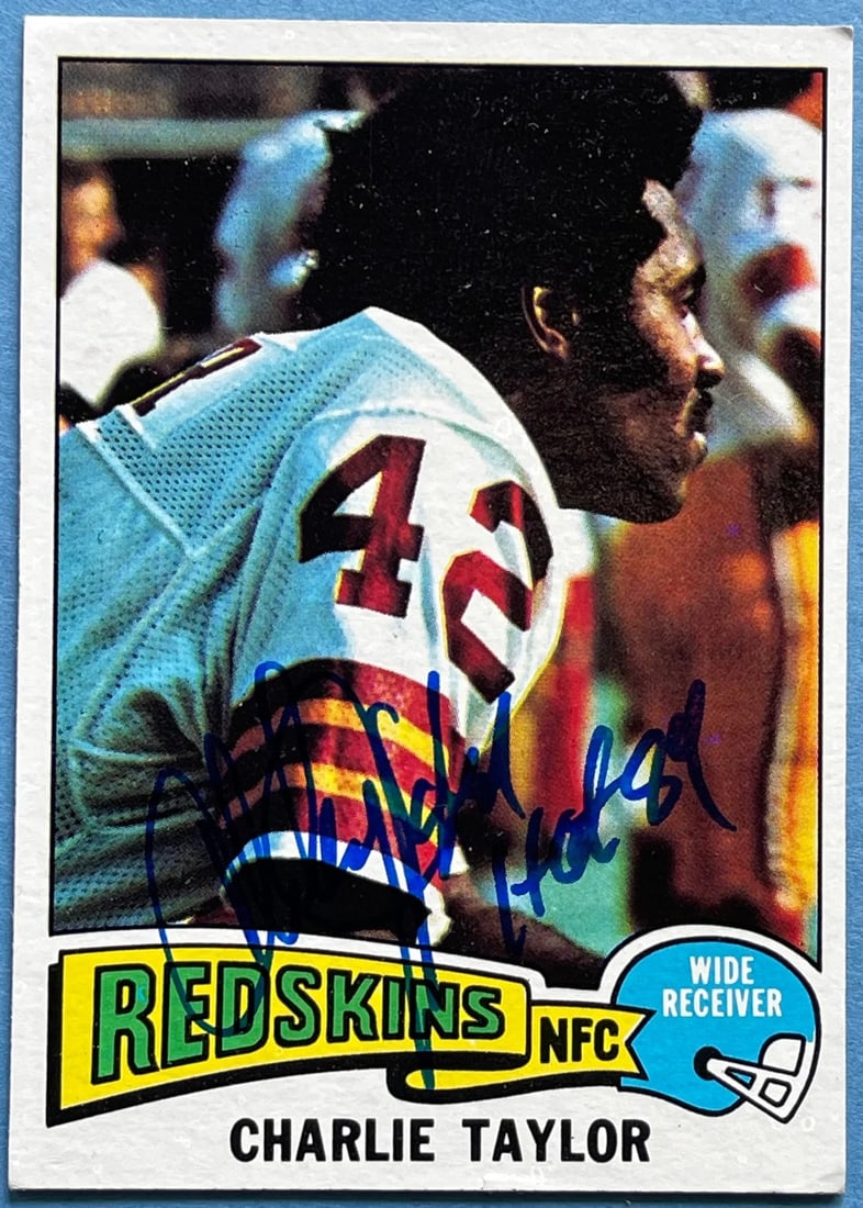 Card Charley Taylor Autographed 1975 Topps Football: Card Charley Taylor Autographed 1975 Topps Football This listing features Card Charley Taylor Autographed 1975 Topps Football. Item specifics are provided below. Item Specifics: Charley Taylor Autogra