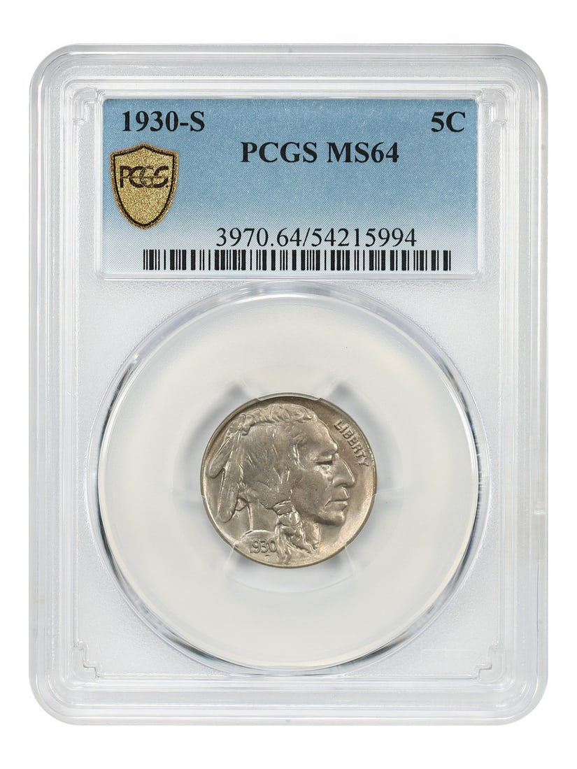 Buffalo Nickel - 1930-S 5C PCGS MS64: Buffalo Nickel - 1930-S 5C PCGS MS64 This listing features Buffalo Nickel - 1930-S 5C PCGS MS64. Item specifics are provided below. Item Specifics: Certification: PCGS Certification Number: 54215994 C