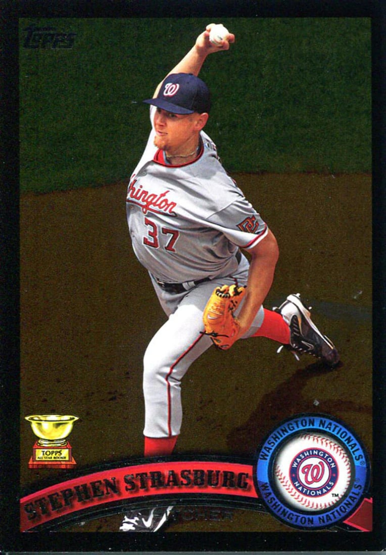 Card Stephen Strasburg Unsigned 2011 Topps Black: Card Stephen Strasburg Unsigned 2011 Topps Black This listing features Card Stephen Strasburg Unsigned 2011 Topps Black. Item specifics are provided below. Item Specifics: Stephen Strasburg Unsigned