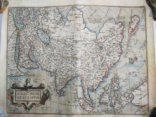 Rare Ortelius Asiae Nova Descriptio 1587 French Edition Handcolored Map Theatrum (1 of 10)