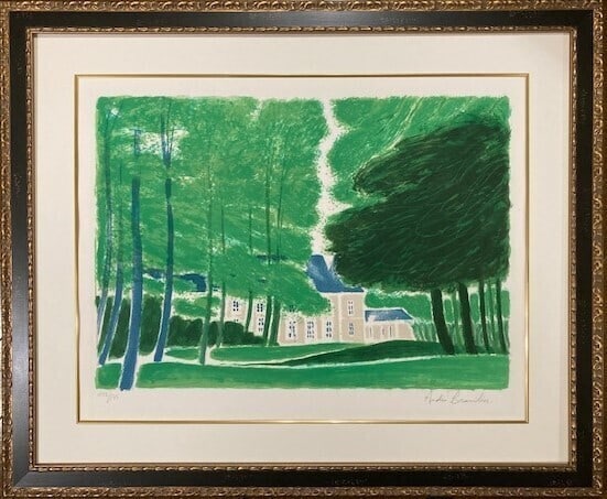 Art Andre Brasilier ILE DU FRANCE Original Lithograph 1978 Framed 36.6 x 30.3 (1 of 6)