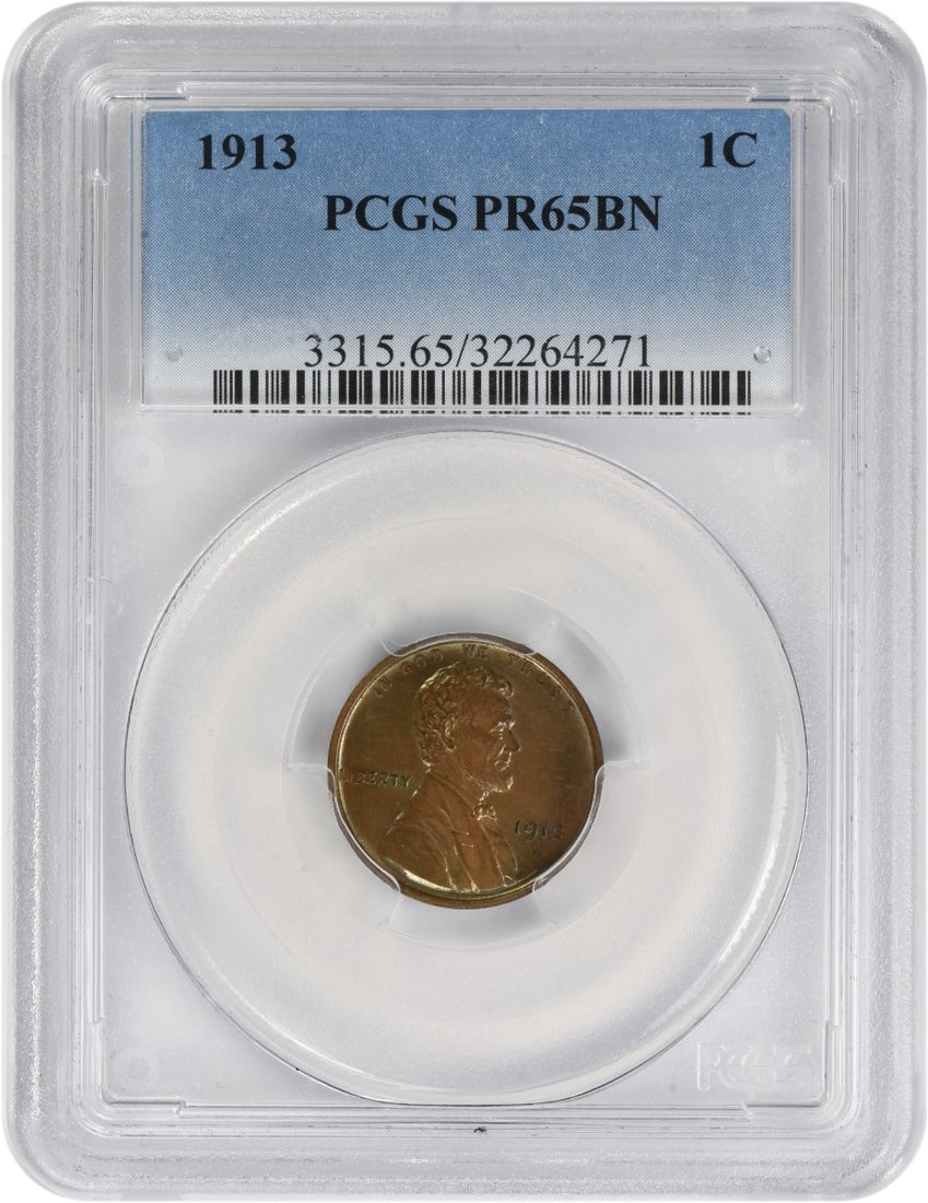 PCGS 1913 Lincoln Cent PR65BN: PCGS 1913 Lincoln Cent PR65BN This listing features PCGS 1913 Lincoln Cent PR65BN. Item specifics are provided below. Item Specifics: Country Of Origin: United States Certification: PCGS Circulated/Un
