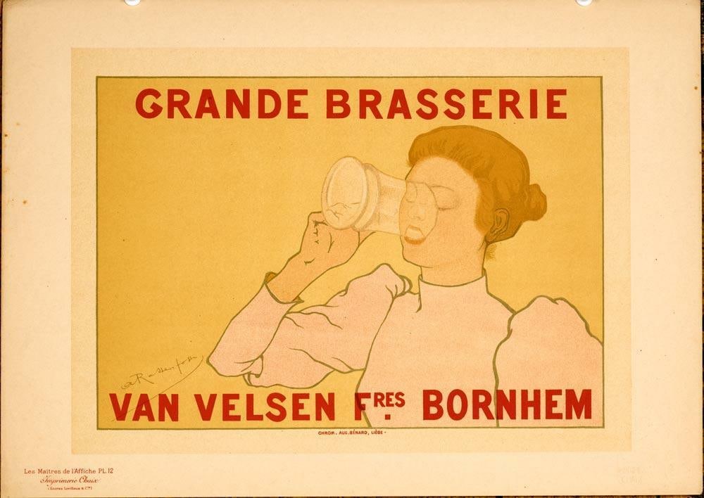 1896 Rassenfosse Maitres De L'Affiche Original Vintage Grande Brasserie (1 of 1)