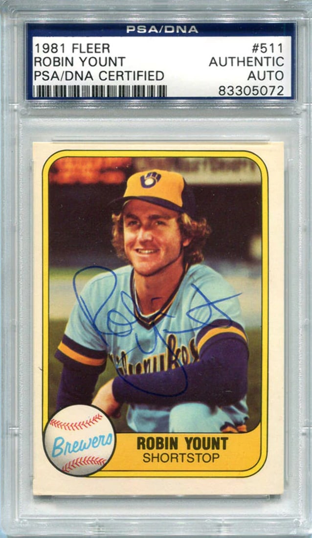 Card Robin Yount Autographed 1981 Fleer (1 of 1)