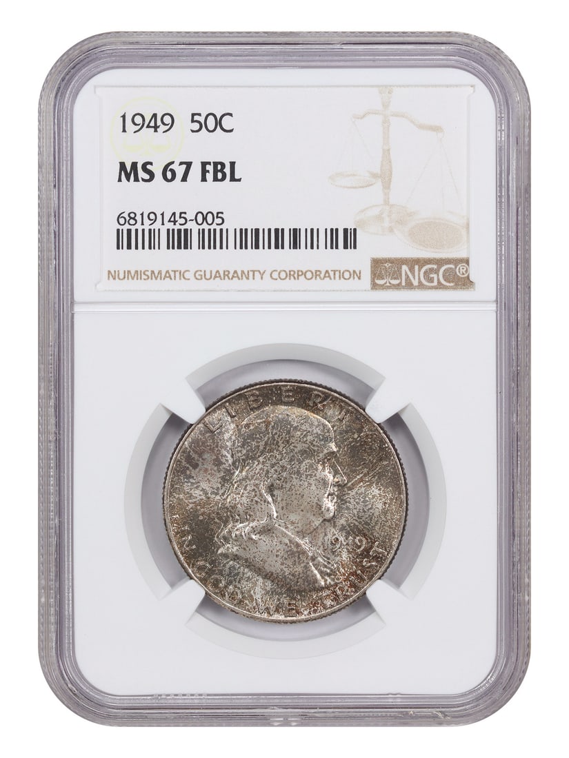 Franklin Half Dollar - 1949 50C NGC MS67FBL (1 of 4)