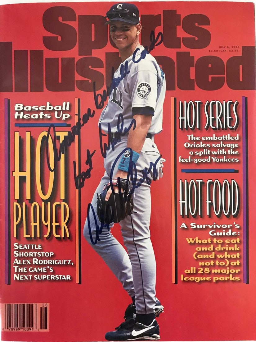 July 8 1996 (SGA) - Alex Rodriguez Signed Sports Illustrated Magazine (1 of 3)
