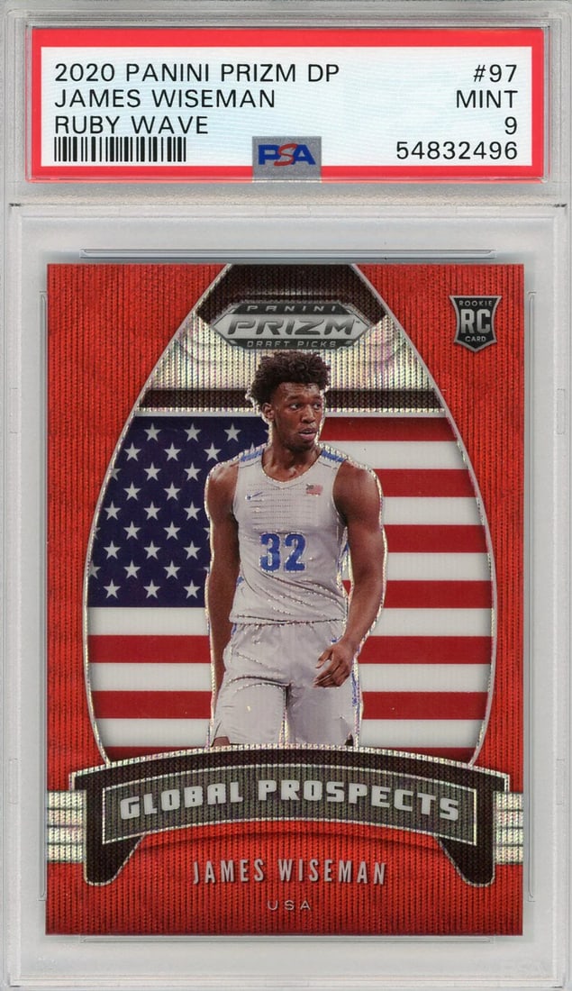 (PSA) James Wiseman 2020 Panini Prizm Draft Pick Ruby Wave Rookie Card #97: (PSA) James Wiseman 2020 Panini Prizm Draft Pick Ruby Wave Rookie Card #97 This listing features (PSA) James Wiseman 2020 Panini Prizm Draft Pick Ruby Wave Rookie Card #97. Item specifics are provided