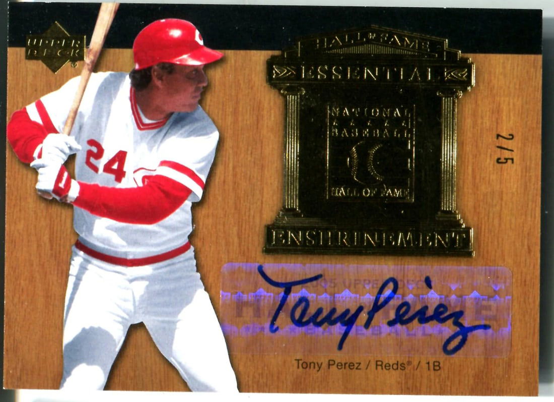 5 Tony Perez 2005 Upper Deck Enshrinement Autographed Card #2/ (1 of 1)