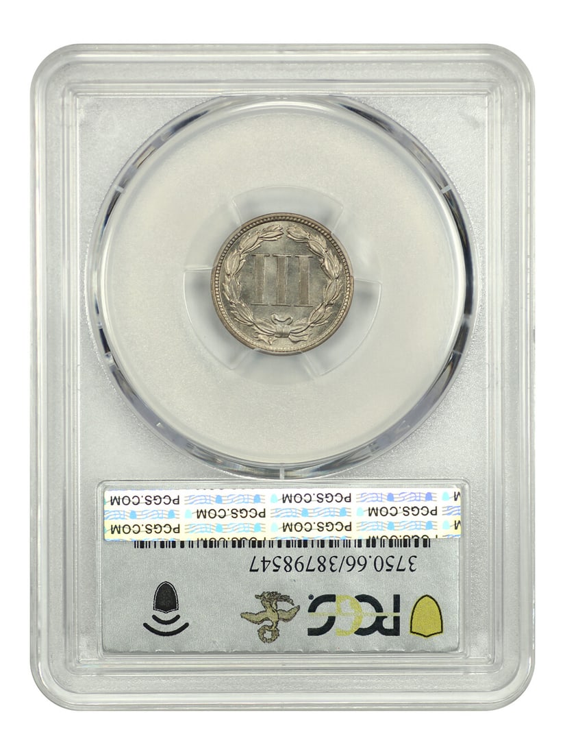 MS66 1882 3CN PCGS - 2