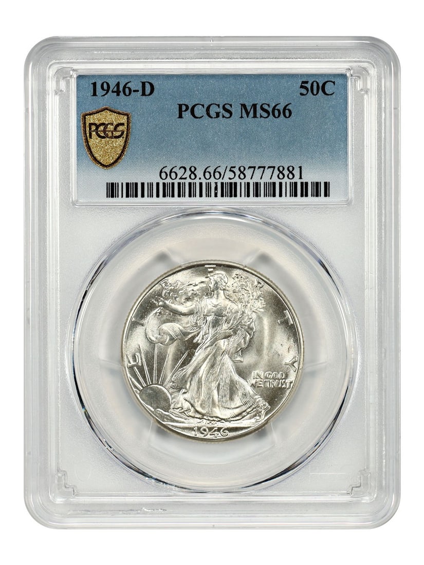Walking Liberty Half Dollar - 1946-D 50C PCGS MS66 (1 of 4)